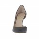 Scarpa da donna aperta con taglio assimetrico in pelle nera tacco 8 - Misure disponibili: 31