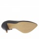 Scarpa da donna aperta con taglio assimetrico in pelle nera tacco 8 - Misure disponibili: 31