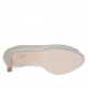 Escarpin à bout ouvert pour femmes avec plateforme en cuir gris talon 8 - Pointures disponibles:  44