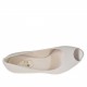 Scarpa da donna aperta in punta con plateau in pelle grigia tacco 8 - Misure disponibili: 44