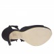 Scarpa aperta da donna con plateau e stringa in camoscio nero tacco 11 - Misure disponibili: 31