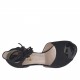 Scarpa aperta da donna con plateau e stringa in camoscio nero tacco 11 - Misure disponibili: 31