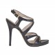 Sandale pour femmes avec plateforme intérieure en cuir noir talon 11 - Pointures disponibles:  42