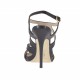 Sandale pour femmes avec plateforme intérieure en cuir noir talon 11 - Pointures disponibles:  42