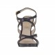 Sandale pour femmes avec plateforme intérieure en cuir noir talon 11 - Pointures disponibles:  42