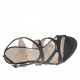 Sandale pour femmes avec plateforme intérieure en cuir noir talon 11 - Pointures disponibles:  42