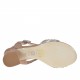 Sandalo charleston da donna in camoscio terra e laminato taupe, grigio e argento tacco 5 - Misure disponibili: 45