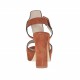 Sandale pour femmes avec plateforme en daim couleur rouille talon 9 - Pointures disponibles:  42