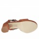 Sandale pour femmes avec plateforme en daim couleur rouille talon 9 - Pointures disponibles:  42