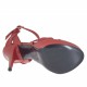 Sandale pour femmes avec courroies croisées et plateforme en cuir rouge talon 13 - Pointures disponibles:  42