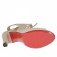 Sandalia para mujer con plataforma y cordones en piel beis polvo tacon barnizado 10 - Tallas disponibles:  42
