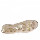 Sandalo da donna con plateau e lacci in pelle beige cipria tacco verniciato 10 - Misure disponibili: 42