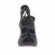 Sandalia para mujer con plataforma y cordones en piel negra tacon barnizado 10 - Tallas disponibles:  42