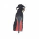 Scarpa aperta da donna con plateau e cinturini in camoscio nero tacco verniciato 13 - Misure disponibili: 42, 46