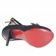 Scarpa aperta da donna con plateau e cinturini in camoscio nero tacco verniciato 13 - Misure disponibili: 42, 46