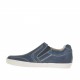 Sportlicher Herrenschuh mit Gummibändern aus blauem Leder  - Verfügbare Größen:  46