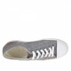Men's laced sports shoe in smoke-colored fabric and grey leather  - Available sizes:  36, 46