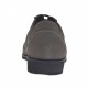 Men's sports laced shoe in grey nubuck leather and pierced black leather - Available sizes:  36