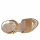 Sandalo da donna stampato cuoio chiaro a intreccio con cinturino, zeppa e plateau rivestiti zeppa 11 - Misure disponibili: 42
