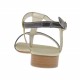 Sandale entre-doigt pour femmes en cuir vernis noir, jaune et ivoire talon 2 - Pointures disponibles:  32