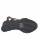 Sandalia negra y bronce de cañon para mujer con plataforma y cuña 9 - Tallas disponibles:  42, 43