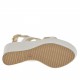 Sandalo da donna bianco e platino con plateau e zeppa 9 - Misure disponibili: 42