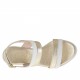 Sandalo da donna bianco e platino con plateau e zeppa 9 - Misure disponibili: 42