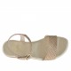 Sandalia para mujer imprimida color bronce con cinturon y tacon 2 - Tallas disponibles:  32
