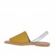 Sandalo da donna stampato giallo e argento tacco 1 - Misure disponibili: 32
