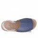 Sandalo da donna stampato blu e argento tacco 1 - Misure disponibili: 32