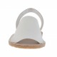 Sandalo da donna stampato bianco e argento tacco 1 - Misure disponibili: 32