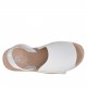 Sandalo da donna stampato bianco e argento tacco 1 - Misure disponibili: 32