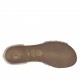 Scarpa aperta da donna con rete e cinturino Charleston in camoscio taupe, lilla e grigio laminato platino tacco 1 - Misure disponibili: 33