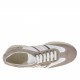 Scarpa stringata sportiva da uomo in camoscio taupe e pelle bianca, rossa e verde - Misure disponibili: 36