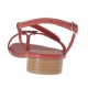 Sandale entre-doigt pour femmes avec accessoire en cuir rouge talon 2 - Pointures disponibles:  32, 33, 42