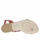 Sandalo infradito da donna con accessorio in pelle rossa tacco 2 - Misure disponibili: 32, 33, 42