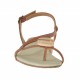 Sandalia infradedo para mujer con accessorio en piel color cuero tacon 2 - Tallas disponibles:  32