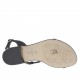 Sandalia de dedo para mujer con accessorio en piel azul tacon 2 - Tallas disponibles:  32, 33