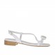 Sandalo infradito da donna con accessorio in pelle bianca tacco 2 - Misure disponibili: 32