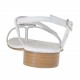 Sandalo infradito da donna con accessorio in pelle bianca tacco 2 - Misure disponibili: 32