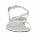 Sandalo infradito da donna con accessorio in pelle bianca tacco 2 - Misure disponibili: 32