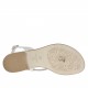 Sandalia infradedo para mujer con accessorio en piel blanca tacon 2 - Tallas disponibles:  32