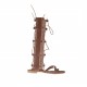 Sandalia estilo gladiador para mujer con cremallera y cordones en piel color cuero tacon 1 - Tallas disponibles:  32, 33, 34, 42