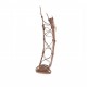 Sandalia estilo gladiador para mujer con cremallera y cordones en piel color cuero tacon 1 - Tallas disponibles:  32, 33, 34, 42