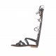 Scarpa aperta alla schiava da donna con cerniera e lacci in pelle testa di moro tacco 1 - Misure disponibili: 33, 34