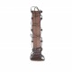 Scarpa aperta alla schiava da donna con cerniera e lacci in pelle testa di moro tacco 1 - Misure disponibili: 33, 34
