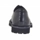 Scarpa elegante stringata da uomo modello derby in pelle e pelle abrasivata nera - Misure disponibili: 47, 48