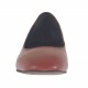 Ballerina da donna in pelle rosso mattone con punta squadrata tacco 1 - Misure disponibili: 33