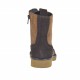 Woman's laced ankle boot with zipper in brown and dark brown suede heel 3 - Available sizes:  32