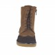 Woman's laced ankle boot with zipper in brown and dark brown suede heel 3 - Available sizes:  32